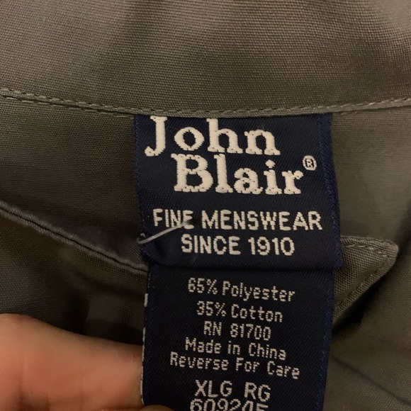 Vintage John Blair Zip Up Shirt XL - Picture 3 of 4